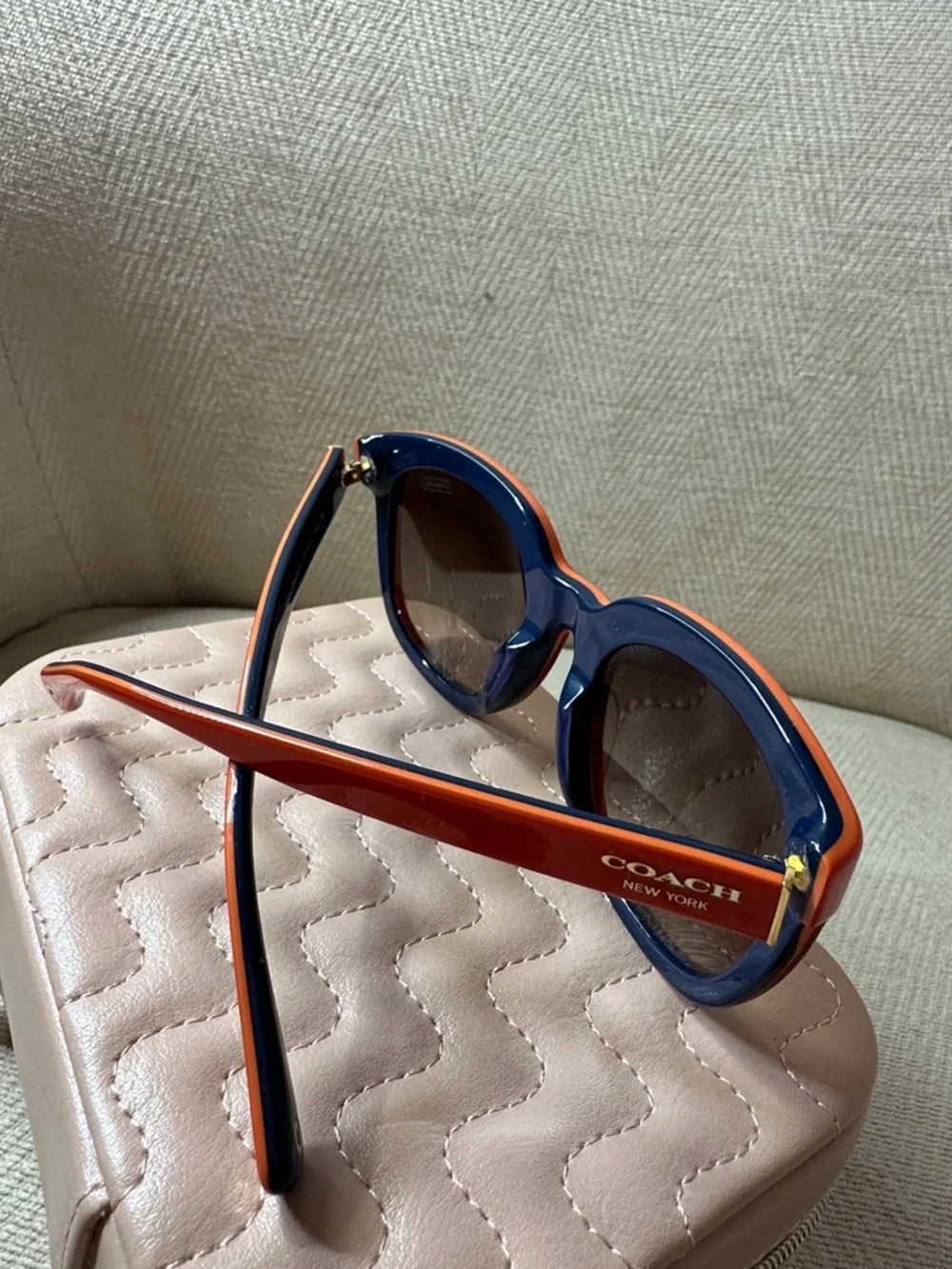 Coach Women's Orange-to-Brown Gradient Cat-Eye Sunglasses - Picture 2 of 12